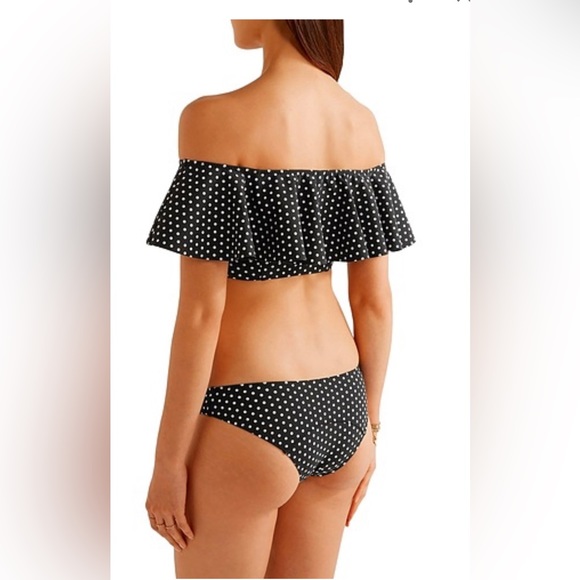 Lisa Marie Fernandez 2 Piece Bikini. Big Black And White Polka Dots Size:3 - Picture 3 of 4